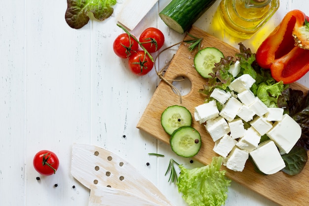 Zutaten für Gemüsesalat