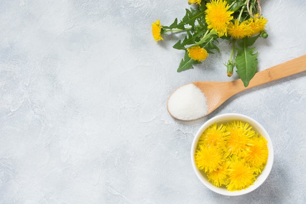 Zutaten für Marmelade aus Löwenzahn