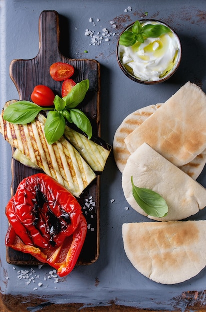 Zutaten für Pita-Brot-Sandwich