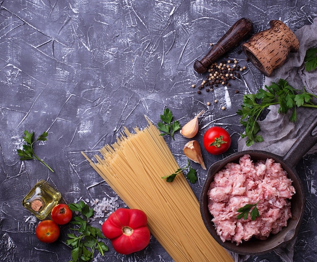 Zutaten für Spaghetti Bolognese