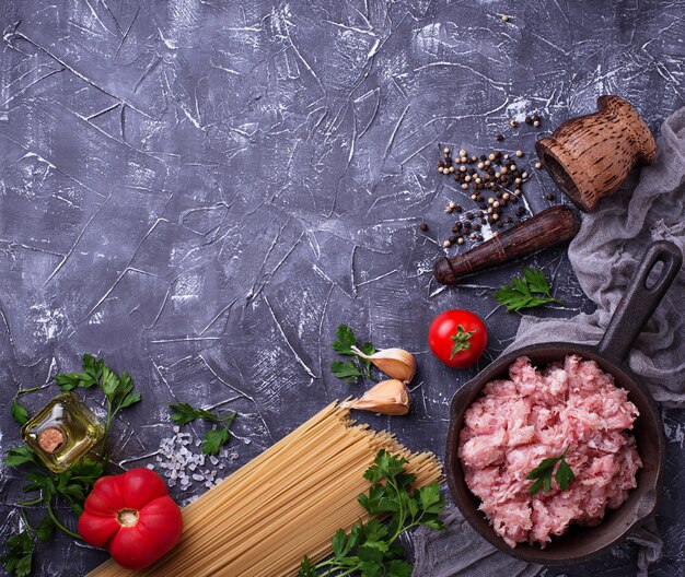 Zutaten für Spaghetti Bolognese