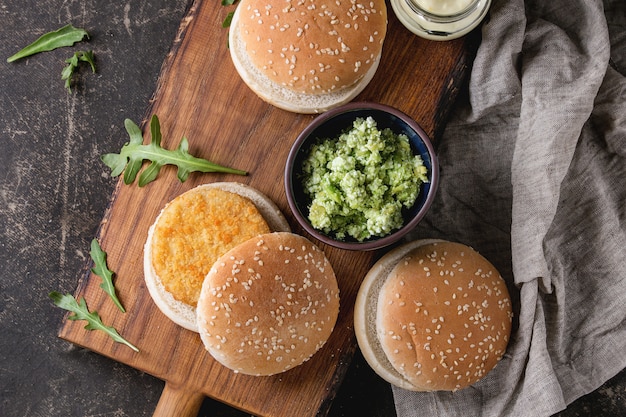 Zutaten für veganen Burger