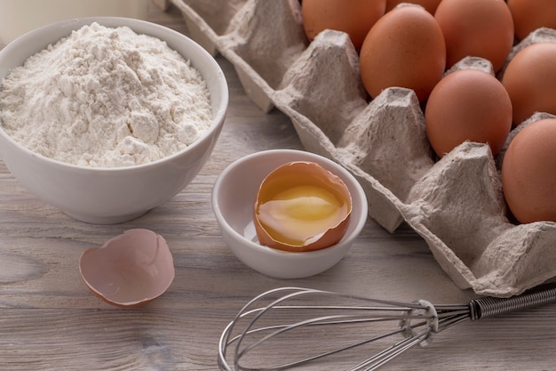 Zutaten zum Backen. Bäckerei-Konzept