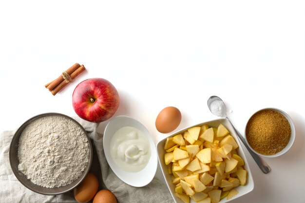 Zutaten zum Backen von Charlotte