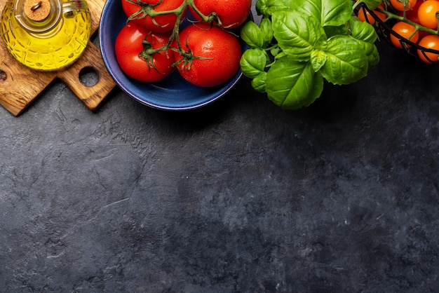 Zutaten zum Kochen der italienischen Küche