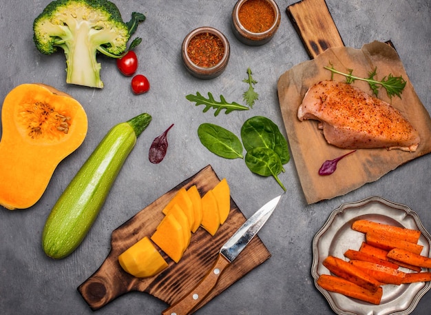 Zutaten zum Kochen von Speisen