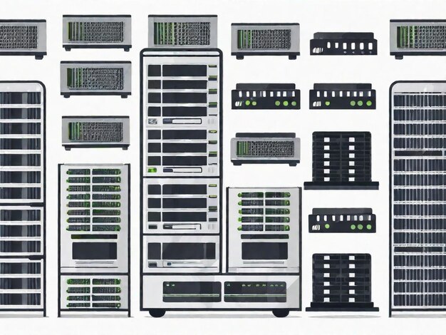 Foto zuverlässige server-systeme und -infrastruktur