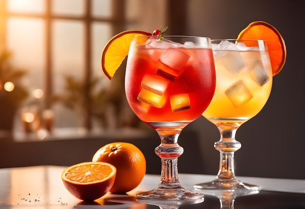 Zwei ausgefallene Cocktails mit wunderschöner Beilage