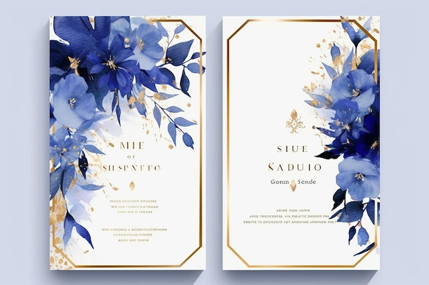zwei Broschüren mit blauen Blumen darauf und der Aufschrift „Gerania“ auf der linken Seite.