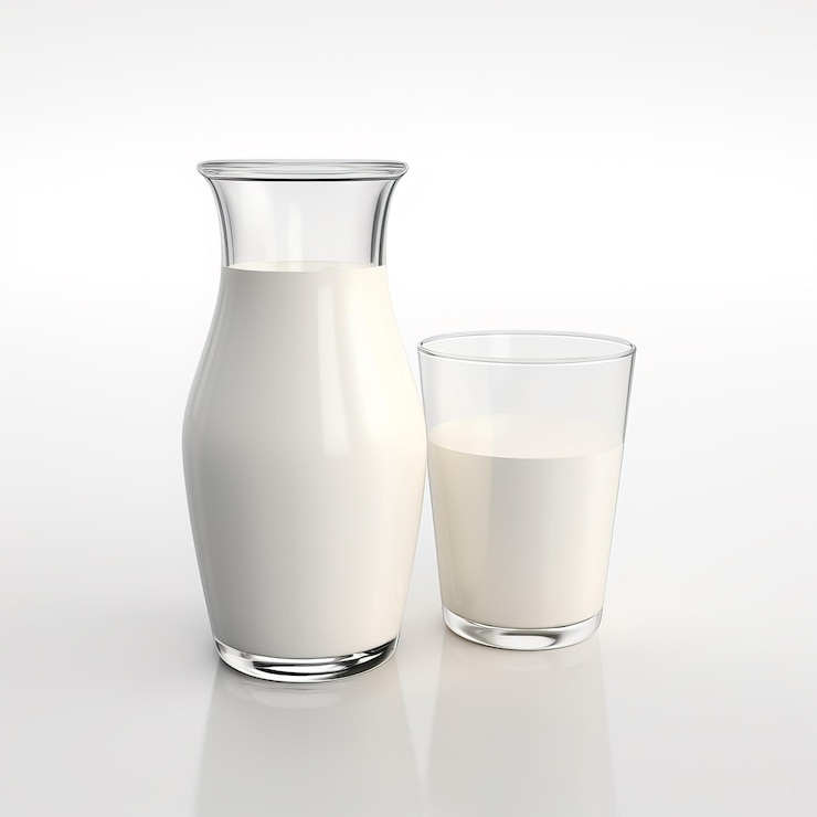Foto zwei gläser milch und ein glas milch
