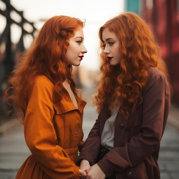 Zwei junge Frauen, die sich lieben