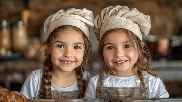 Zwei junge Mädchen lächeln für die Kamera
