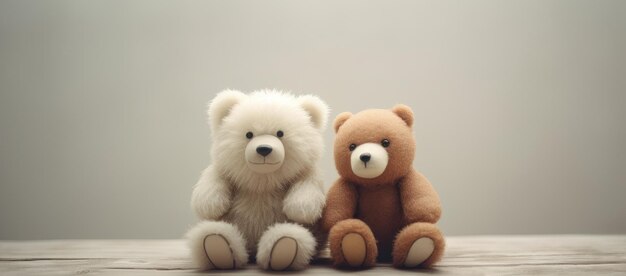 Zwei liebenswerte Teddybären, die sich gegenseitig unterhalten