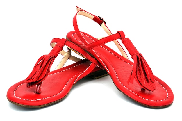 Zwei rote Sandalen