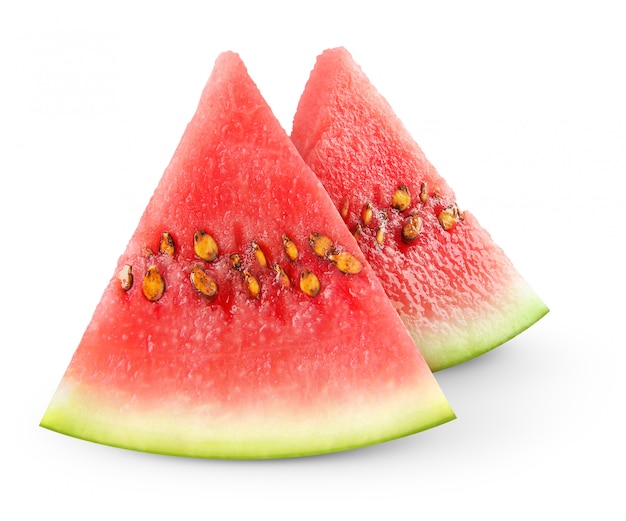 Zwei Scheiben reife Wassermelone