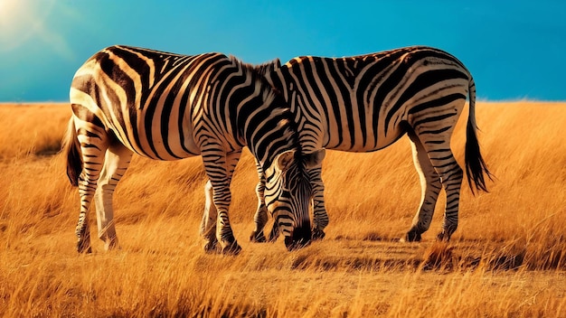 Zwei Zebras auf dem Grasland
