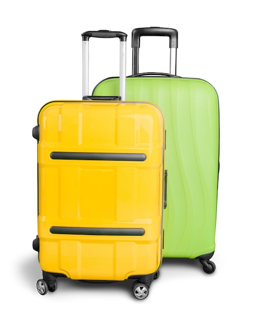 Zweifarbige große Koffer