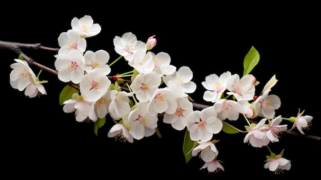 Zweig der blühenden Sakura mit weißen Blüten