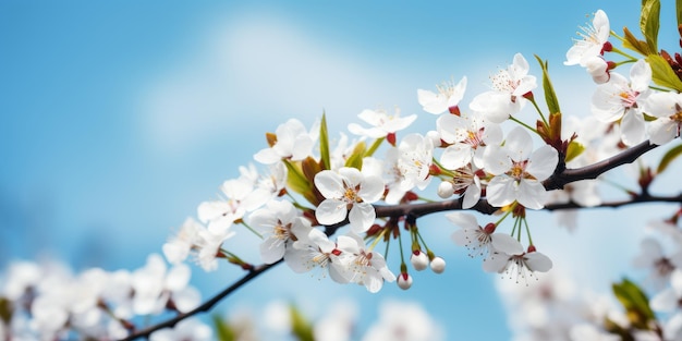 Zweig eines Baumes mit weißen Blüten