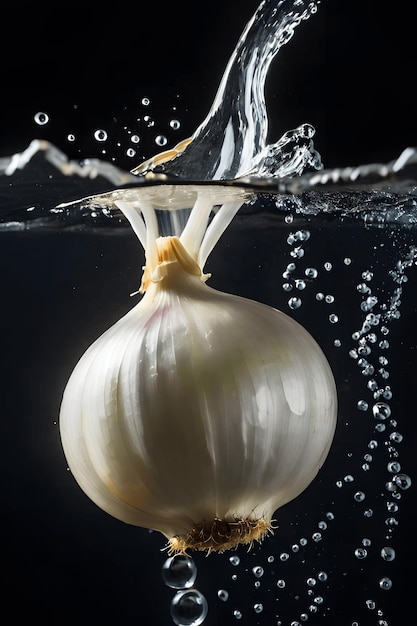 Foto zwiebeln in wasser tauchen