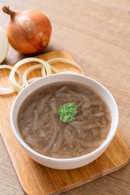 Zwiebelsuppe Schüssel