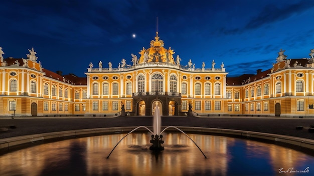 Zwinger-Palast in Dresden in der Nacht