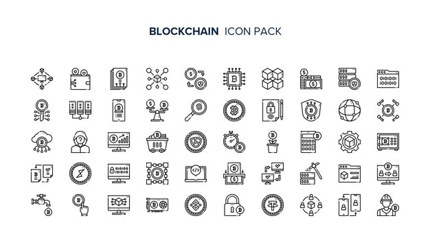 Blockchain Premium Icon