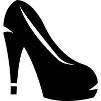 Feminine heel shoe