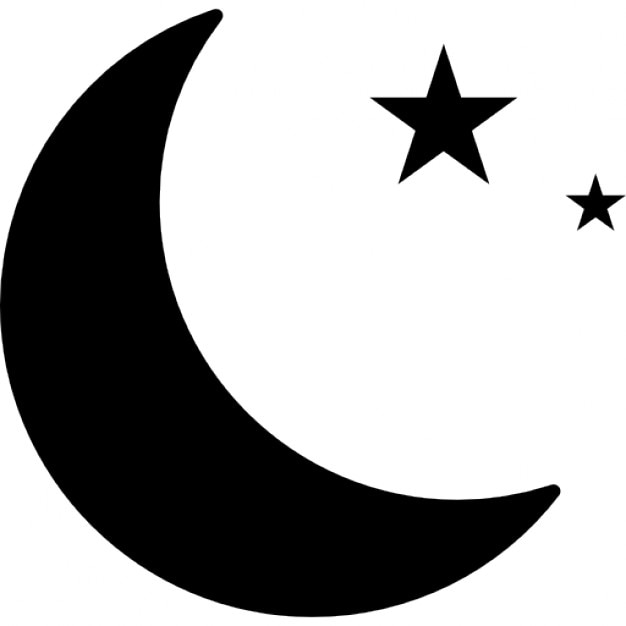 Moon and stars, ios 7 interface symbol