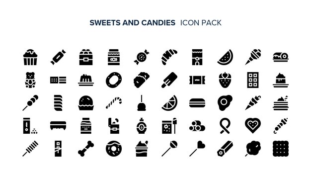 Sweets and candies Premium Icon