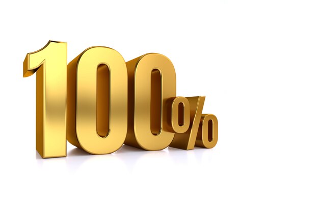 Premium Photo 100 Off On Sale Great Deal One Hundred One Half Rendered Illustration Isolated 3d Text With Big Golden Fonts On White Background