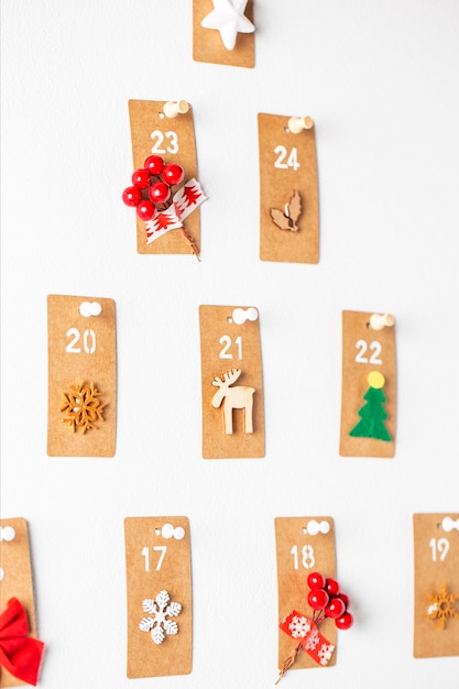 Free photo 2022 christmas wall calendar still life front view