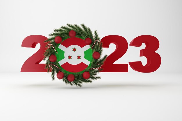 Free photo 2023 burundi with wreath