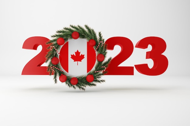 Free photo 2023 canada with wreath