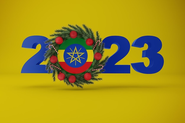 Free photo 2023 ethiopia with wreath