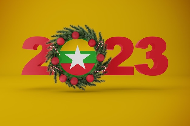 Foto gratuita 2023 myanmar con corona