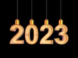 Бесплатное фото Празднование нового года 2023 года