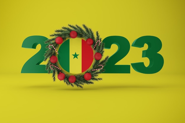 Free photo 2023 senegal with wreath