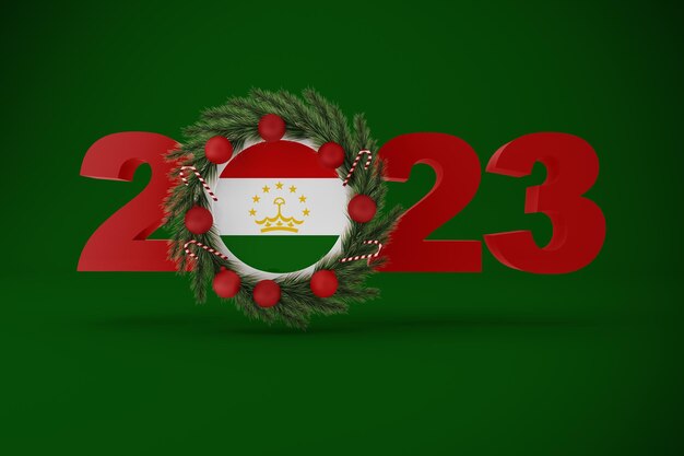 Free photo 2023 tajikistan with wreath