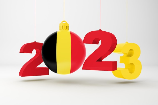 2023 Year and Belgium Ornament