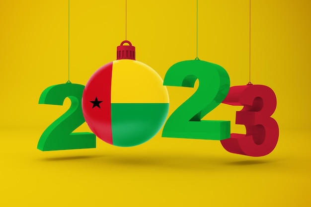 Free photo 2023 year and guinea bissau ornament