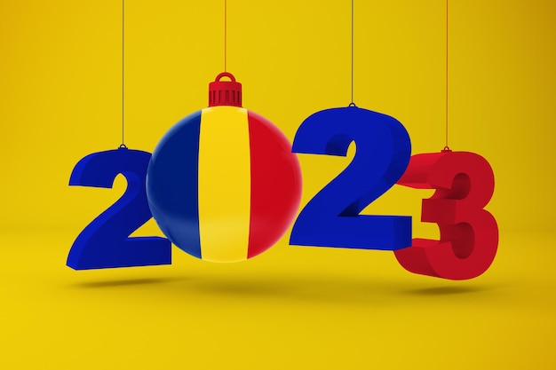 Foto gratuita anno 2023 e ornamento della romania