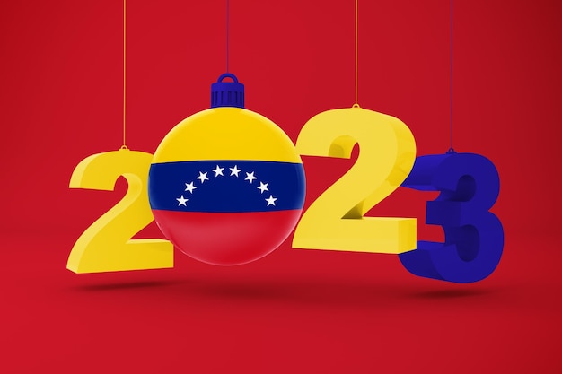 Foto gratuita anno 2023 e ornamento del venezuela