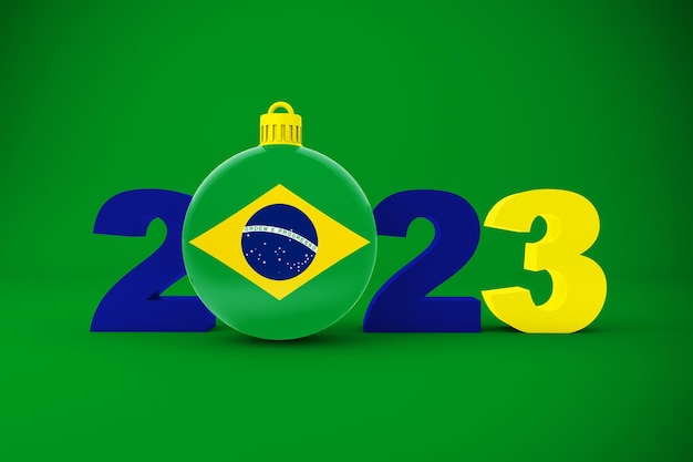 Free photo 2023 year with brazil ornament