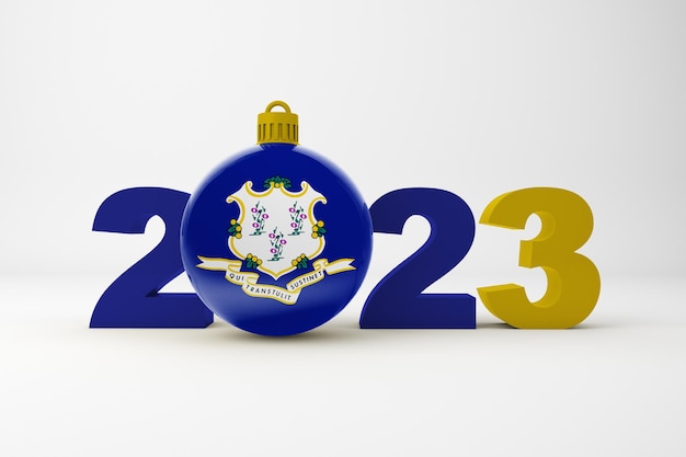 Бесплатное фото 2023 год с рождественским балом коннектикута