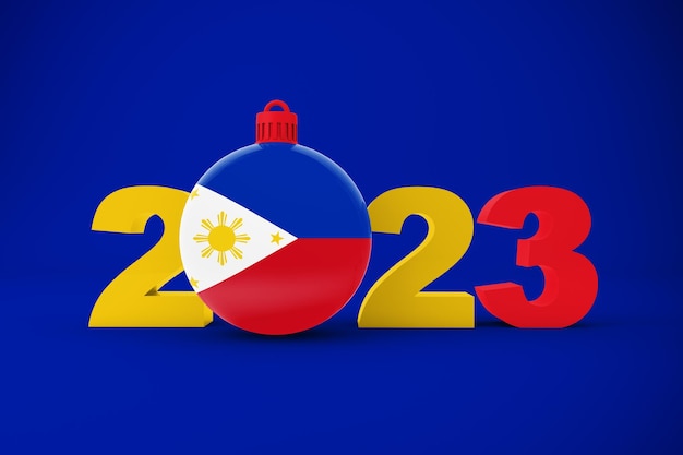 Free photo 2023 year with philippines ornament