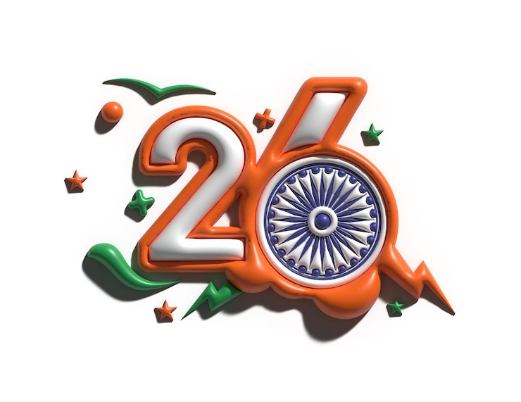 Free Photo 26 january indian republic day concept. vector illustration.