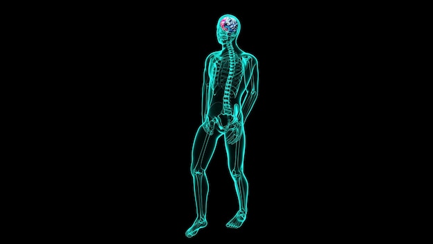 무료 사진 두뇌 모션 디자인의 3d 추상 예술