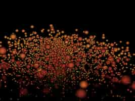 Free photo 3d abstract background with bubble like particles