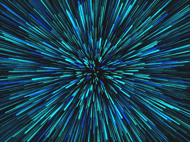 3d Abstract Background with Hyperspace Zoom Design – Free Stock Photo